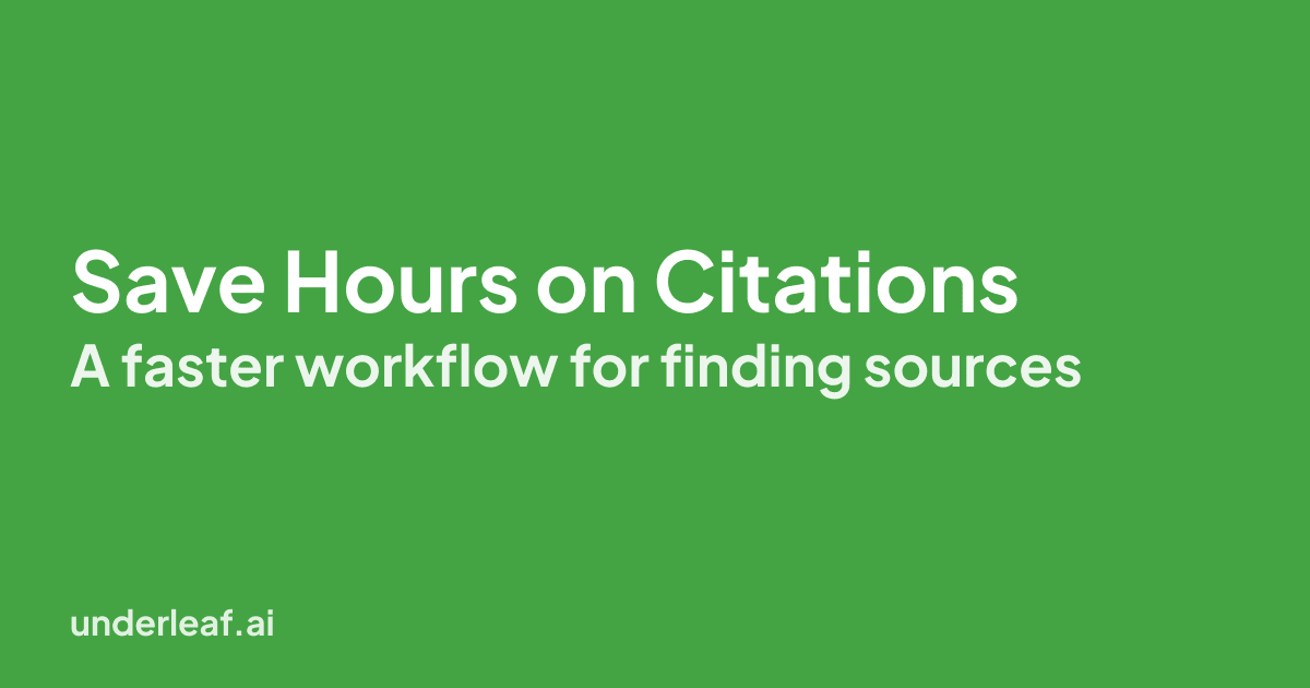 How to Save Hours Finding Citations for Research Papers