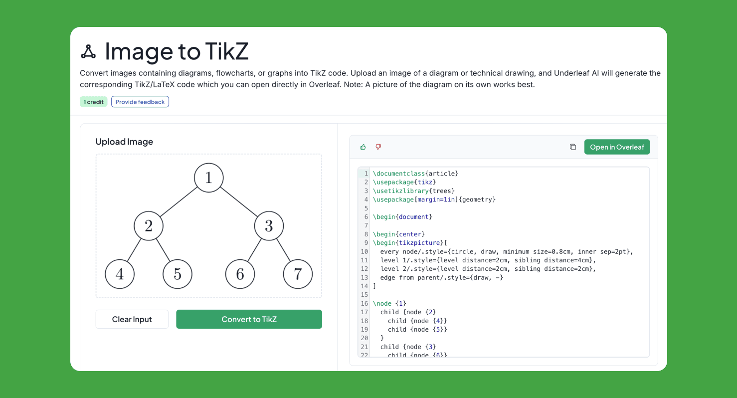 Image to TikZ Converter: Transform Diagrams into LaTeX Code