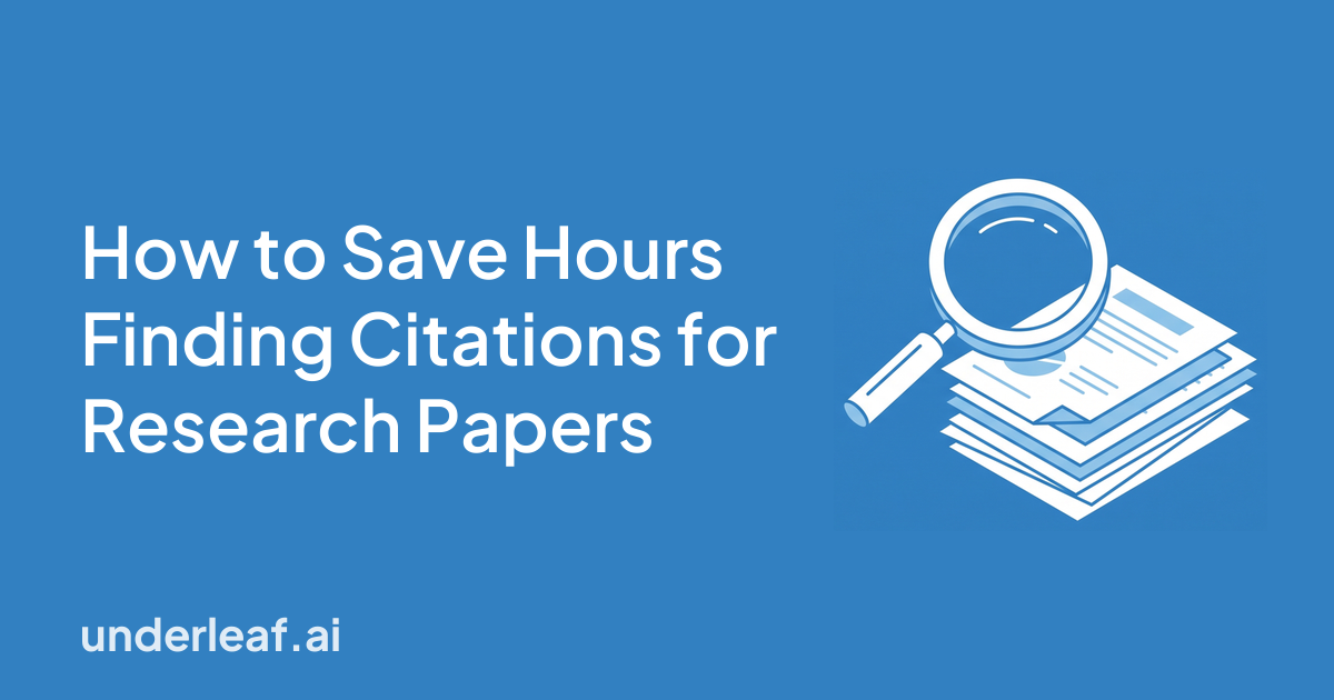 How to Save Hours Finding Citations for Research Papers