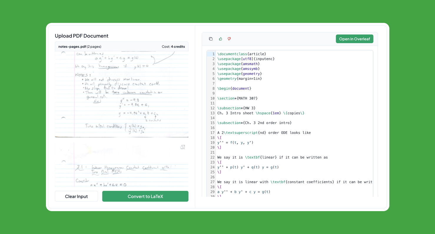 Convert PDF to LaTeX: AI-Powered Document Conversion