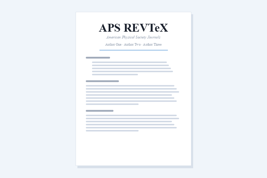 APS REVTeX LaTeX template