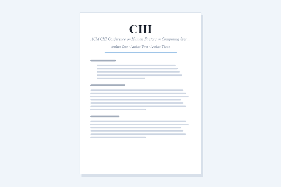 CHI LaTeX template