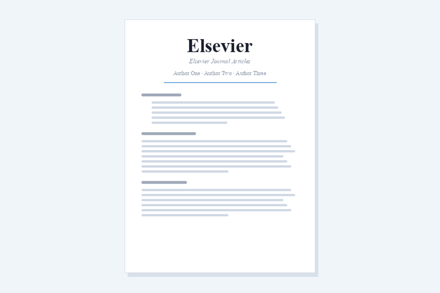 Elsevier LaTeX template