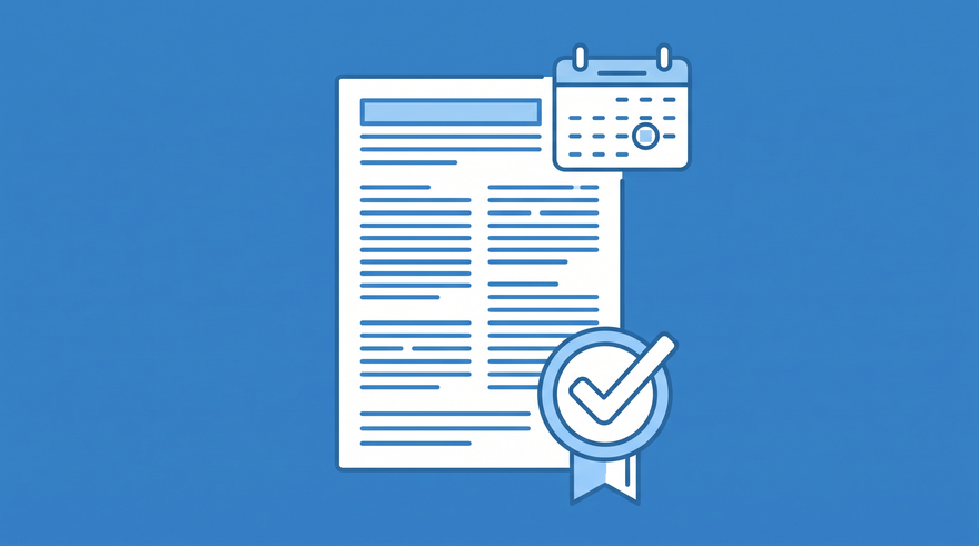 A two-column paper with a deadline calendar and an accepted checkmark