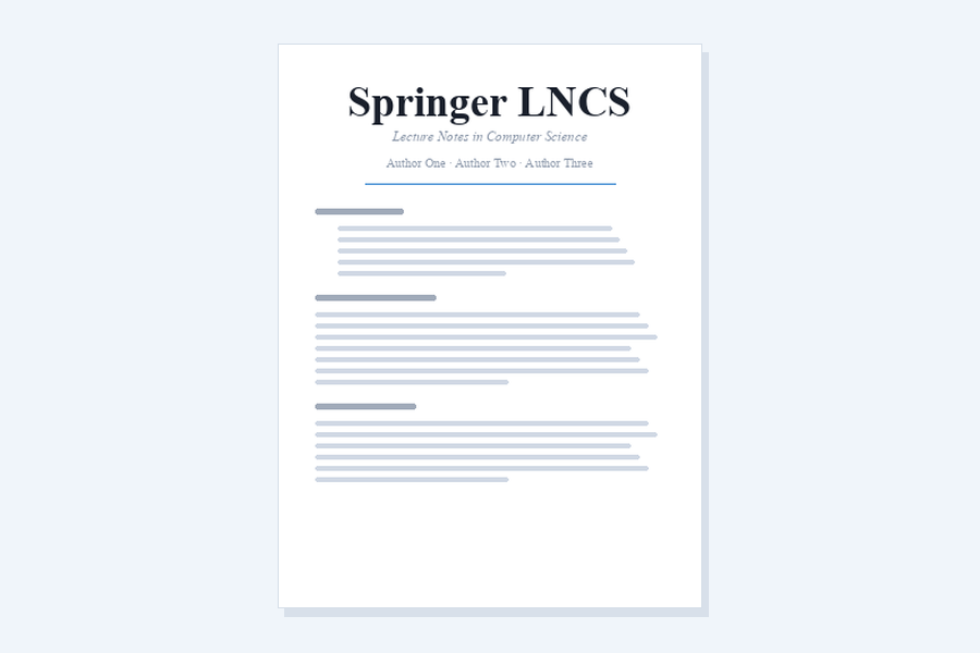 Springer LNCS LaTeX template