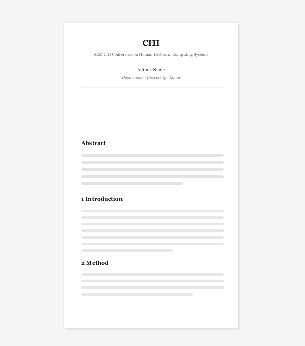 CHI LaTeX template preview