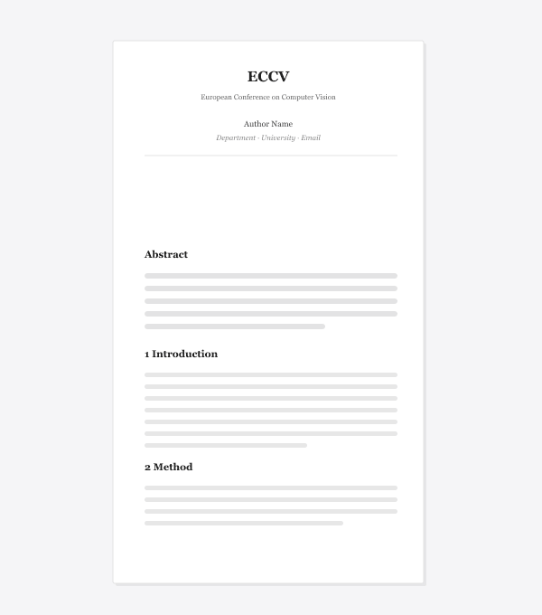 ECCV LaTeX template preview