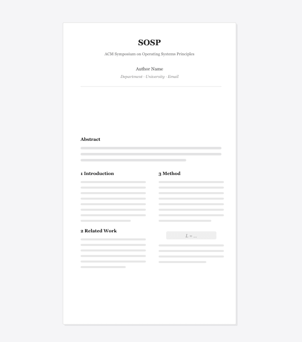 SOSP LaTeX template preview