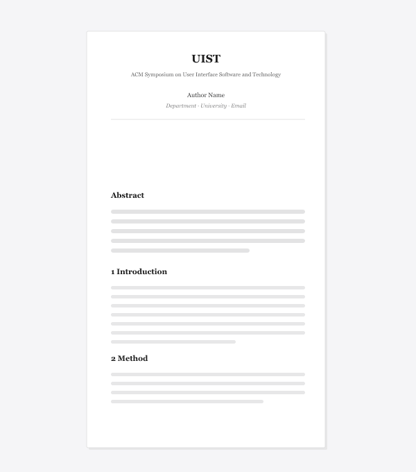 UIST LaTeX template preview